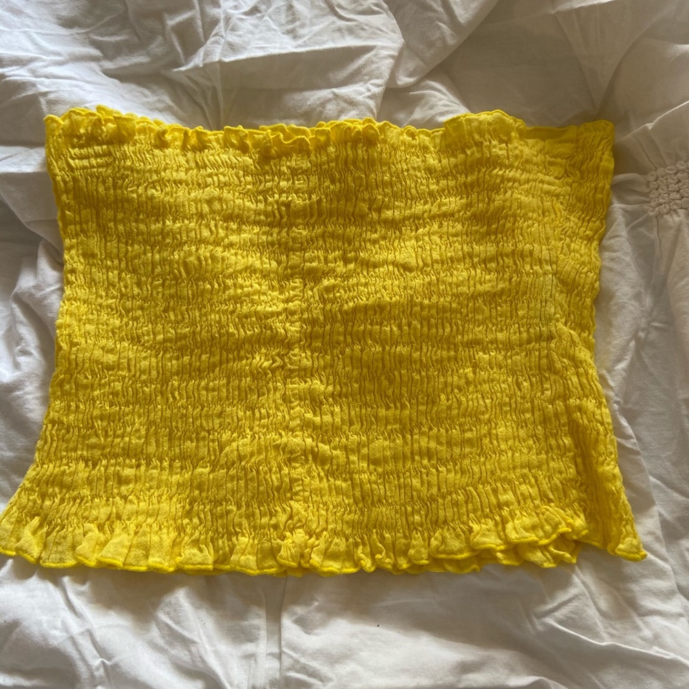 Yellow crop top